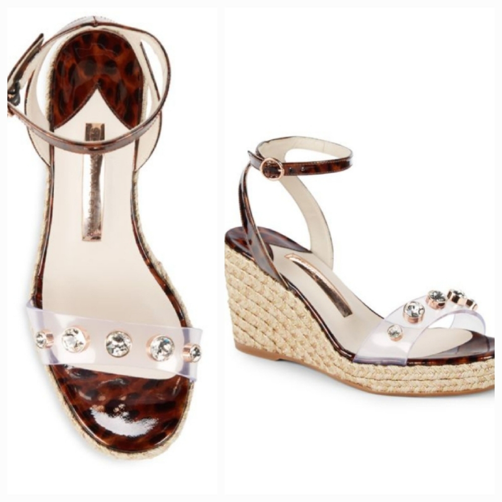 Sophia Webster Brown and Cream Wedges